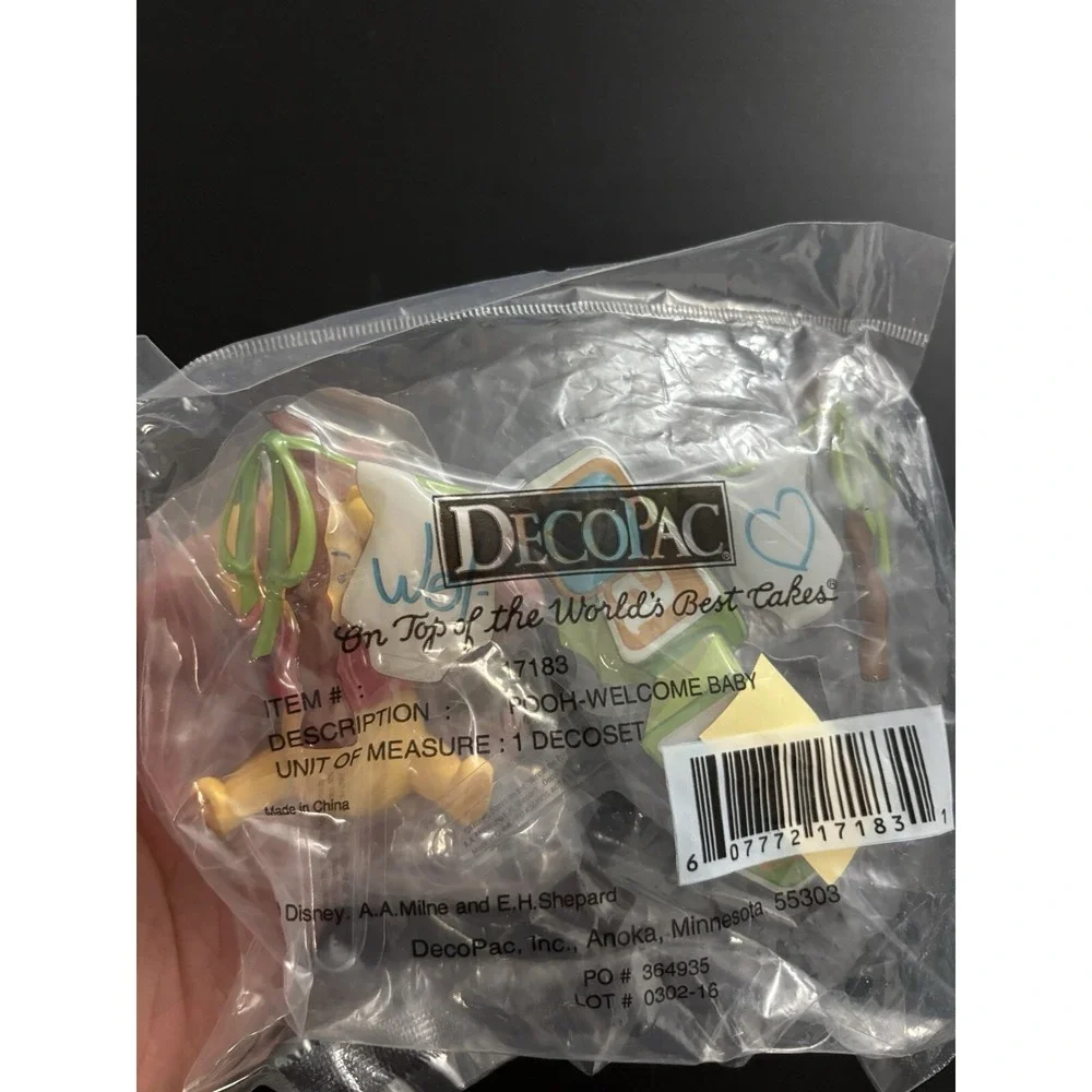 Decopac Cake‎ Topper Set Pooh Welcome Baby Banner Winnie The Pooh NEW